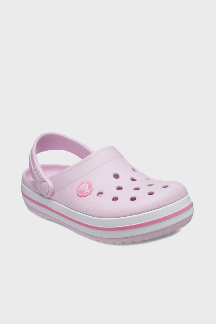 Crocs Crocband Clog T Logolu Çıkarılabilir Kayışlı Sandalet Kız Çocuk Terlik 207005-6GD AÇIK PEMBE - Crocs (1)
