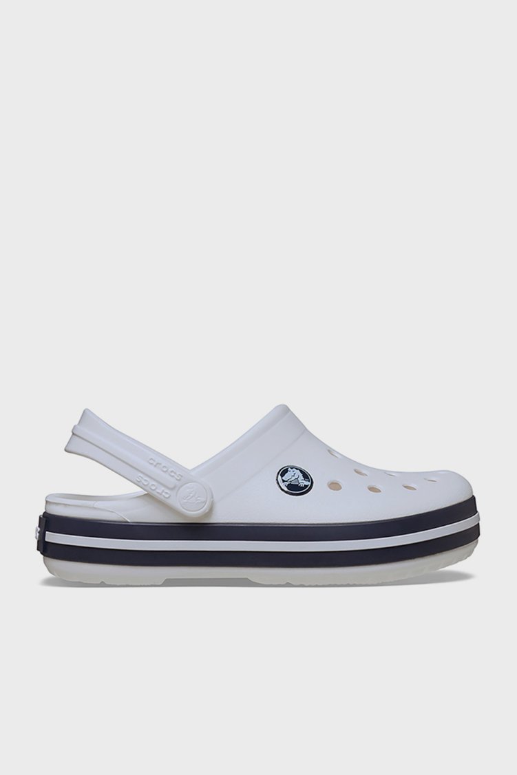 Crocs Crocband Clog T Logolu Çıkarılabilir Kayışlı Unisex Çocuk Terlik 207005-126 BEYAZ-LACİVERT - Crocs