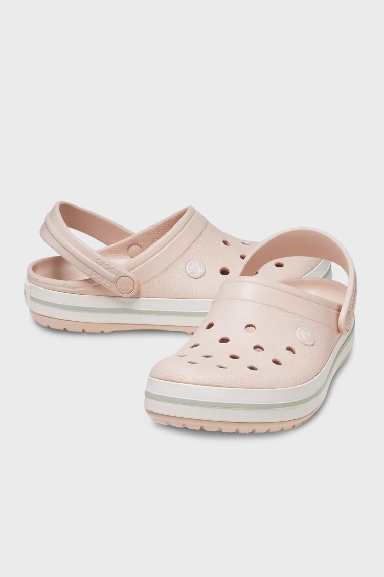 Crocs Crocband Logolu Çıkarılabilir Bilek Kayışlı Kadın Terlik 11016-6UR PUDRA - Crocs (1)