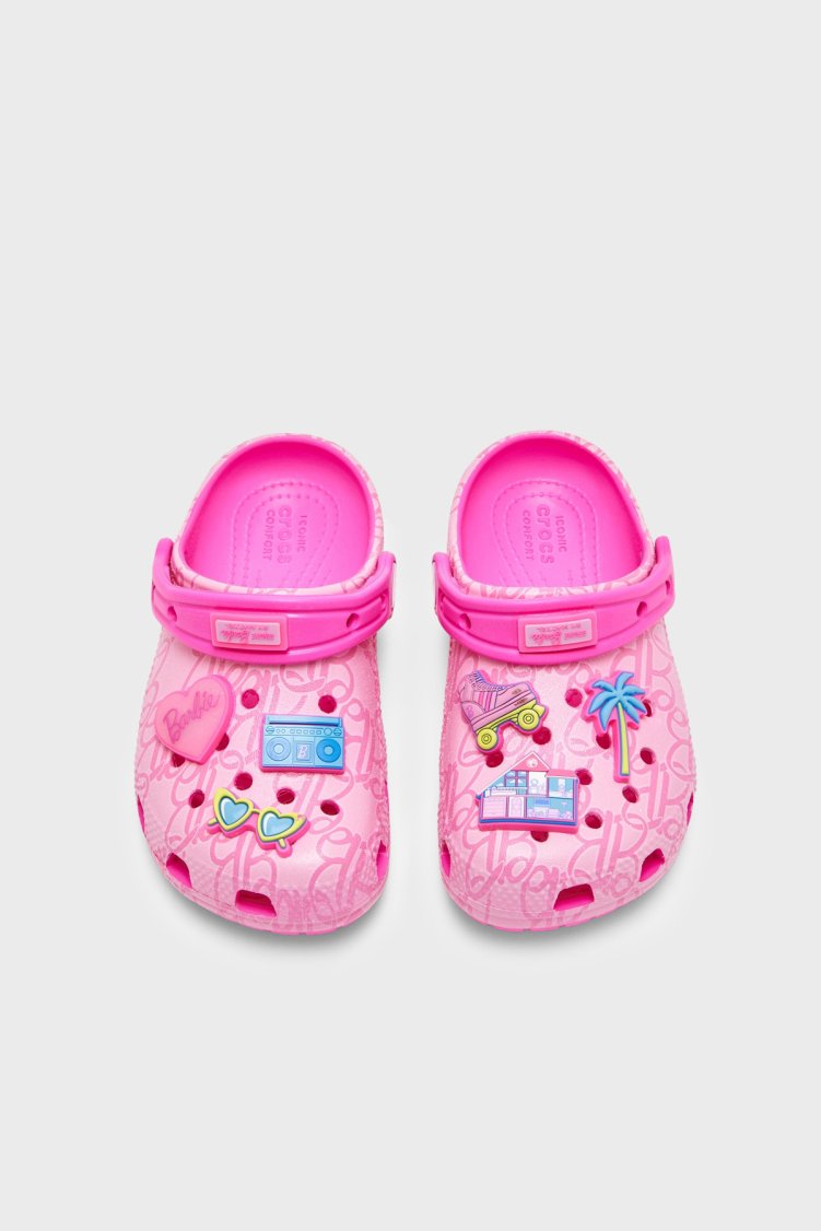 Crocs Mattel Pink Barbie Cls Clg T Kayışlı Kız Çocuk Terlik 211407-90H Pembe - Crocs (1)