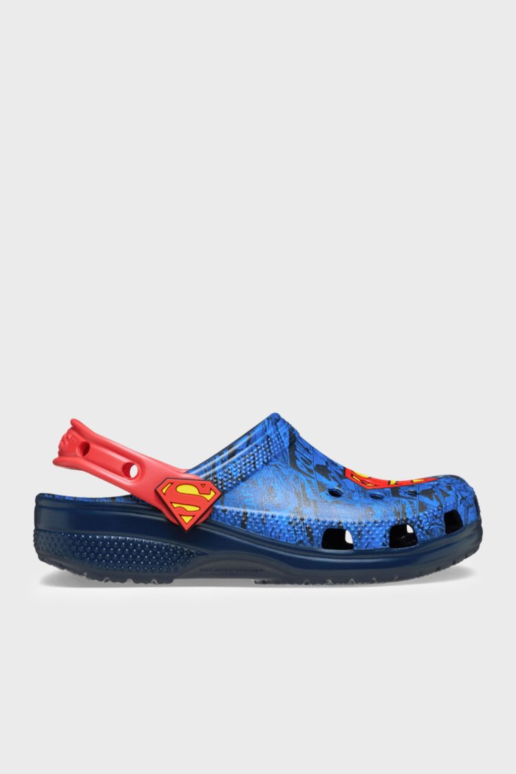 Crocs Superman Classic Clog K Logolu Erkek Çocuk Terlik 211132-90H MAVİ-KIRMIZI - Crocs