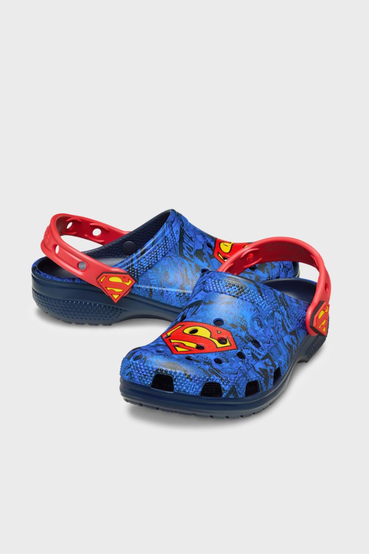 Crocs Superman Classic Clog K Logolu Erkek Çocuk Terlik 211132-90H MAVİ-KIRMIZI - Crocs (1)