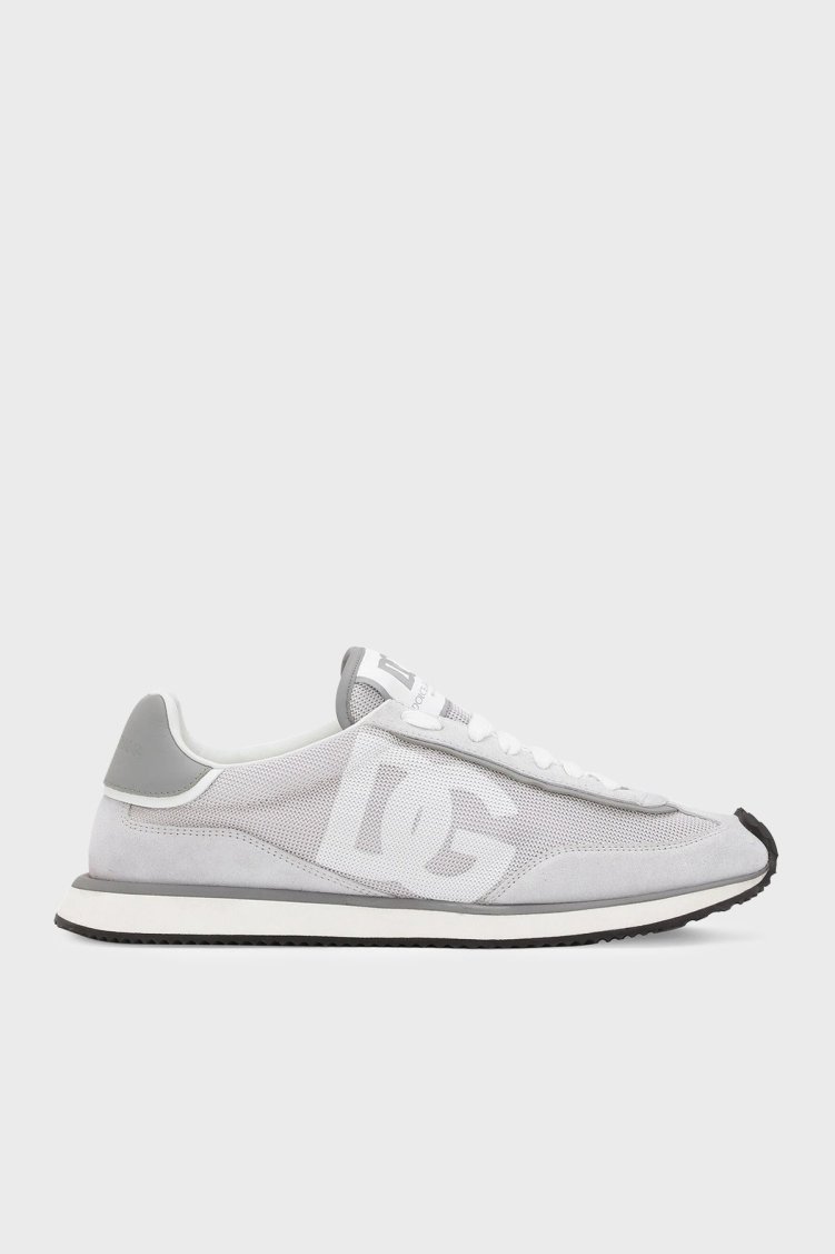 Dolce & Gabbana Deri Sneaker Erkek Ayakkabı CS2288 A3D42 8B849 GRİ - Dolce Gabbana
