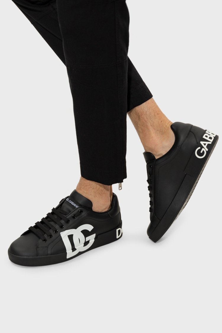Dolce & Gabbana Hakiki Deri Sneaker Erkek Ayakkabı CS1772 AC330 8B956 SİYAH - Dolce Gabbana (1)