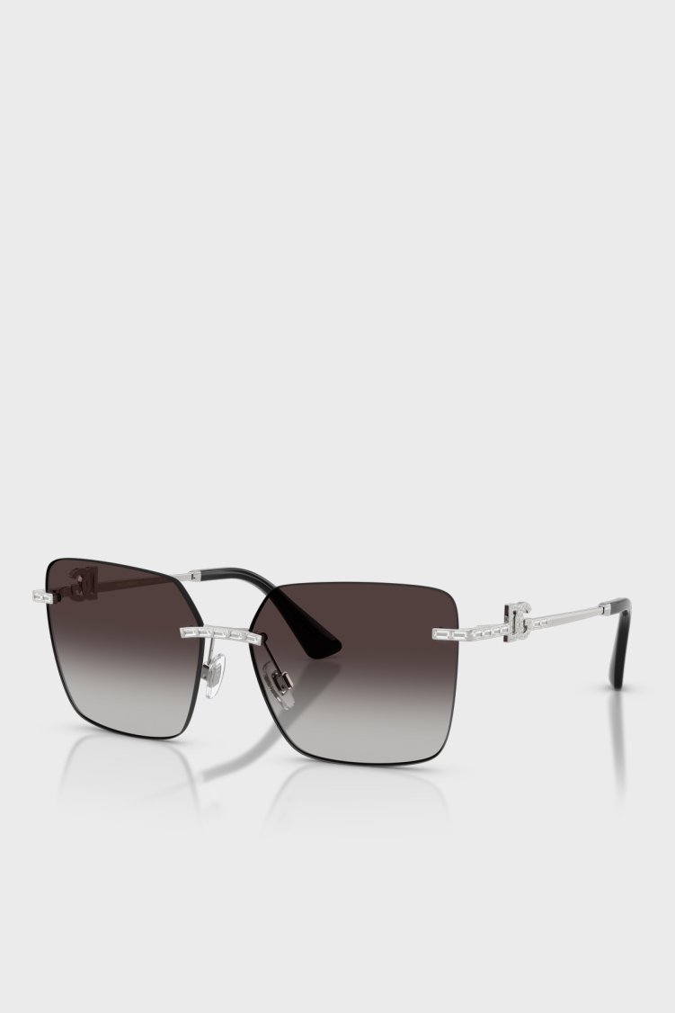 Dolce Gabbana Logolu Güneş Kadın Gözlük 0DG2332B 058G 59 Gümüş - Dolce Gabbana