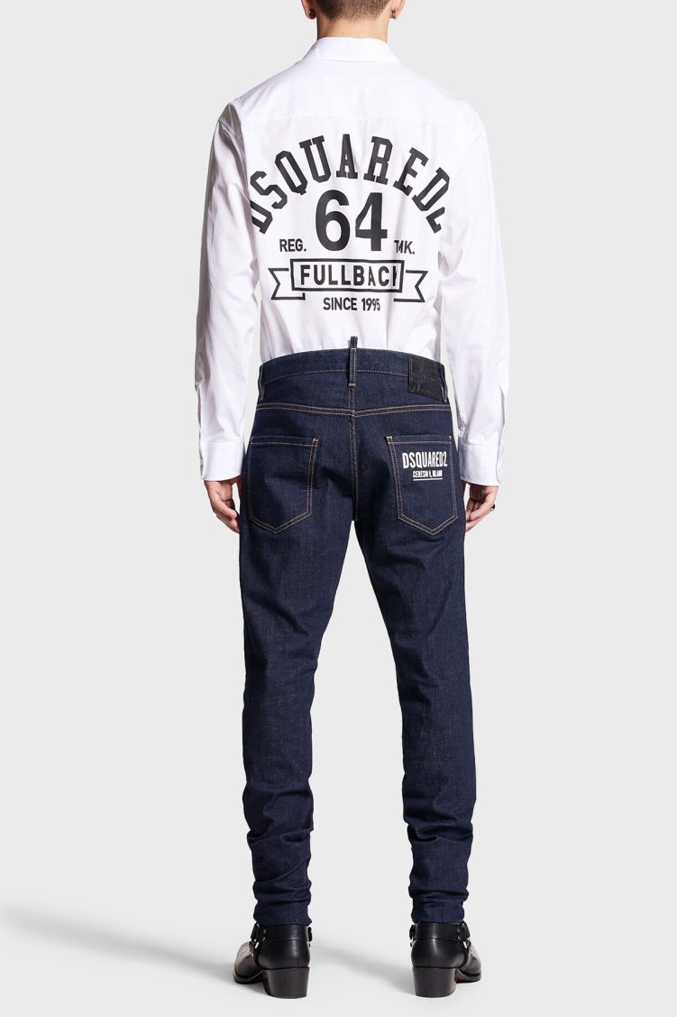 Dsquared2 Dark Rinse Wash Streç Pamuklu Slim Fit Cool Guy Jeans Erkek Kot Pantolon S74LB1134 S30664 470 LACİVERT - Dsquared2 (1)