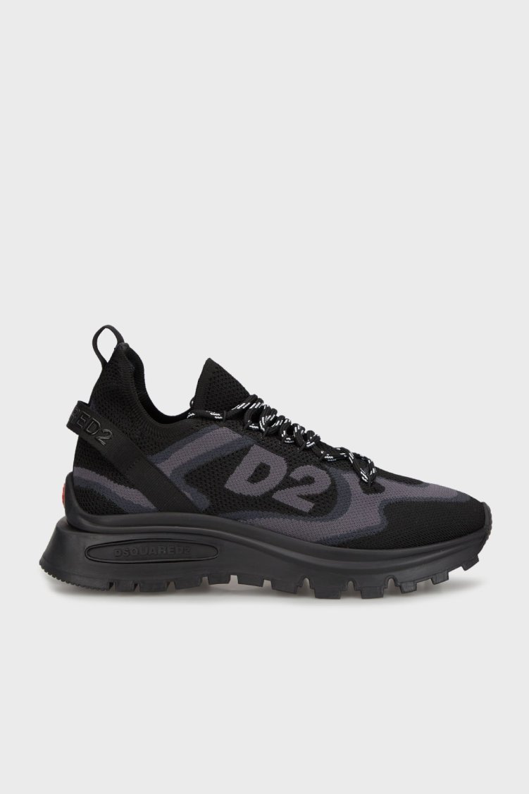 Dsquared2 Logolu Kalın Tabanlı Sneaker Erkek Ayakkabı SNM033659 207273 M436 SİYAH - Dsquared2