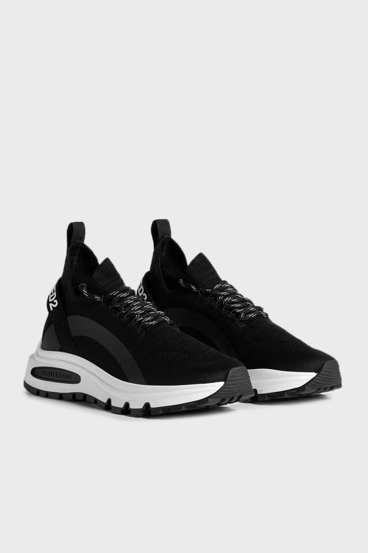 Dsquared2 Logolu Kalın Tabanlı Sneaker Erkek Ayakkabı SNM033759 207274 2124 SİYAH - Dsquared2 (1)