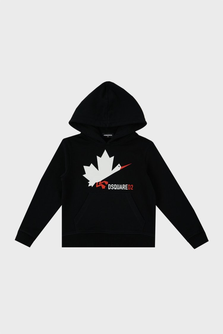 Dsquared2 Pamuklu Kapüşonlu Çocuk DQ0222 D002Y Sweat DQ0222-D002Y BLACK SİYAH - Dsquared2