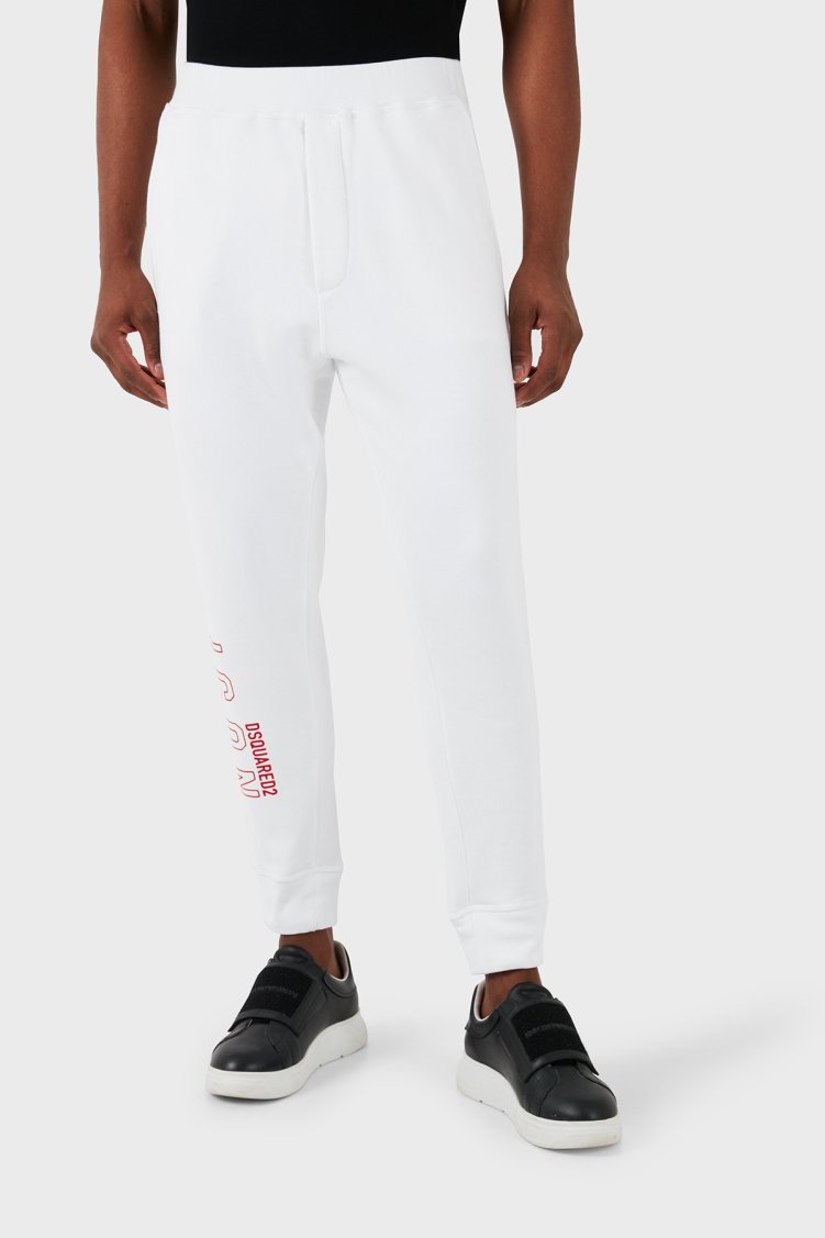 Dsquared2 Pamuklu Regular Fit Jogger Erkek Pantolon S79KA0041 S25516 964 BEYAZ - Dsquared2