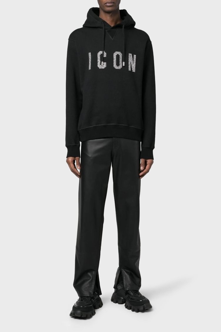 Dsquared2 Pamuklu Regular Fit Kapüşonlu Erkek Sweat S79GU0106 S25516 900 SİYAH - Dsquared2 (1)