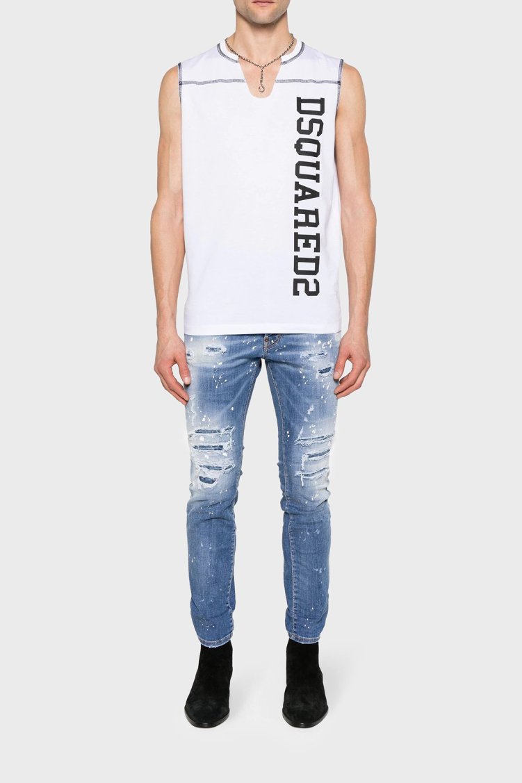 Dsquared2 Streç Pamuklu Skinny Fit Jeans Erkek Kot Pantolon S71LB1362 S30789 470 LACİVERT - Dsquared2