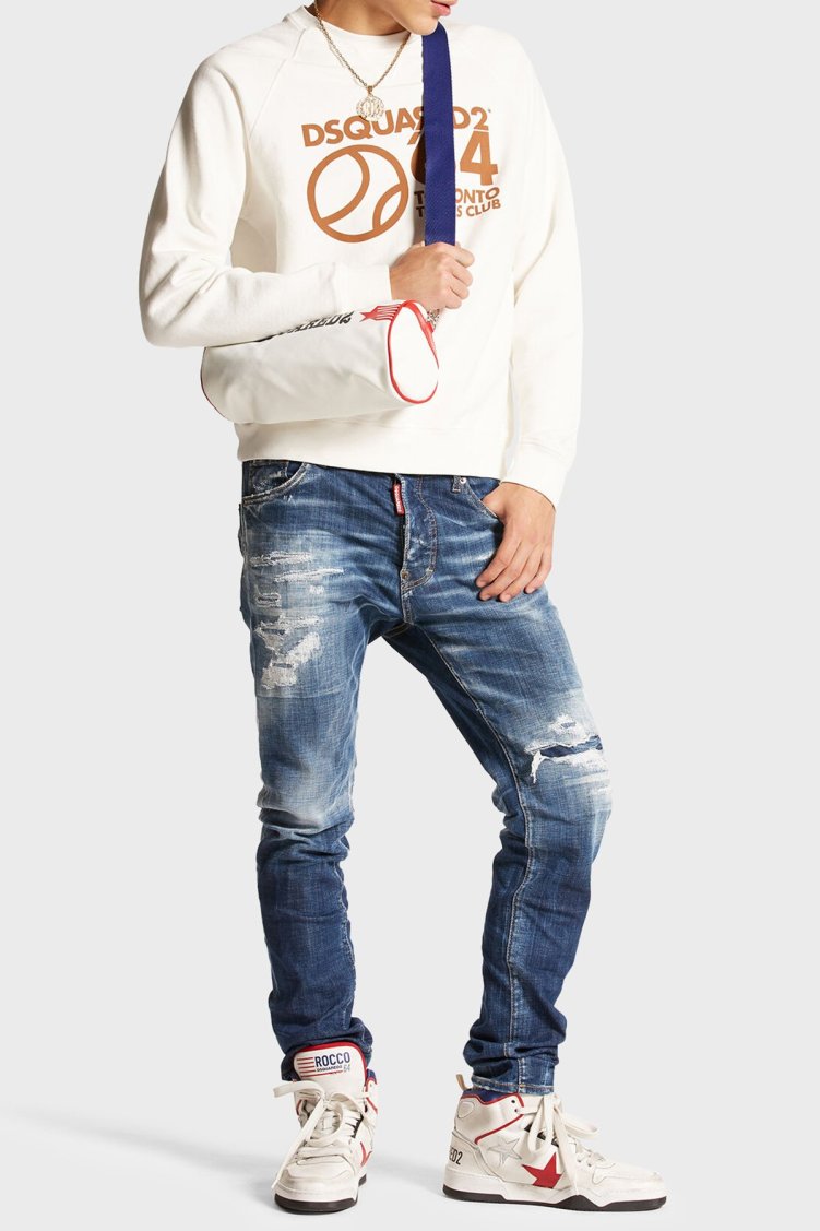 Dsquared2 Streç Pamuklu Skinny Fit Jeans Erkek Kot Pantolon S71LB1365 S30342 470 LACİVERT - Dsquared2