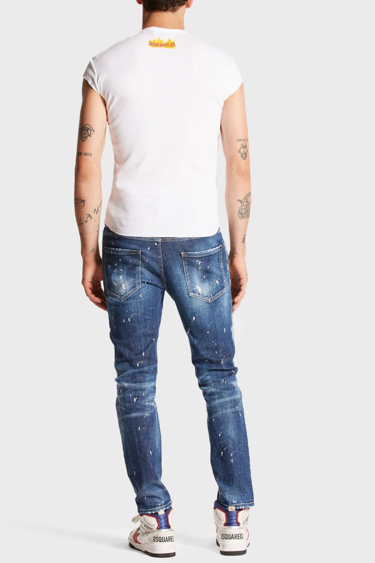 Dsquared2 Streç Pamuklu Skinny Fit Jeans Erkek Kot Pantolon S71LB1412 S30872 470 LACİVERT - Dsquared2 (1)