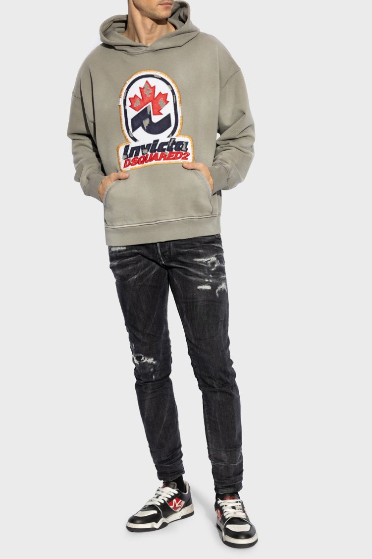 Dsquared2 Streç Pamuklu Skinny Fit Normal Bel Dar Paça Jeans Erkek Kot Pantolon S71LB1574 S30503 900 SİYAH - Dsquared2 (1)