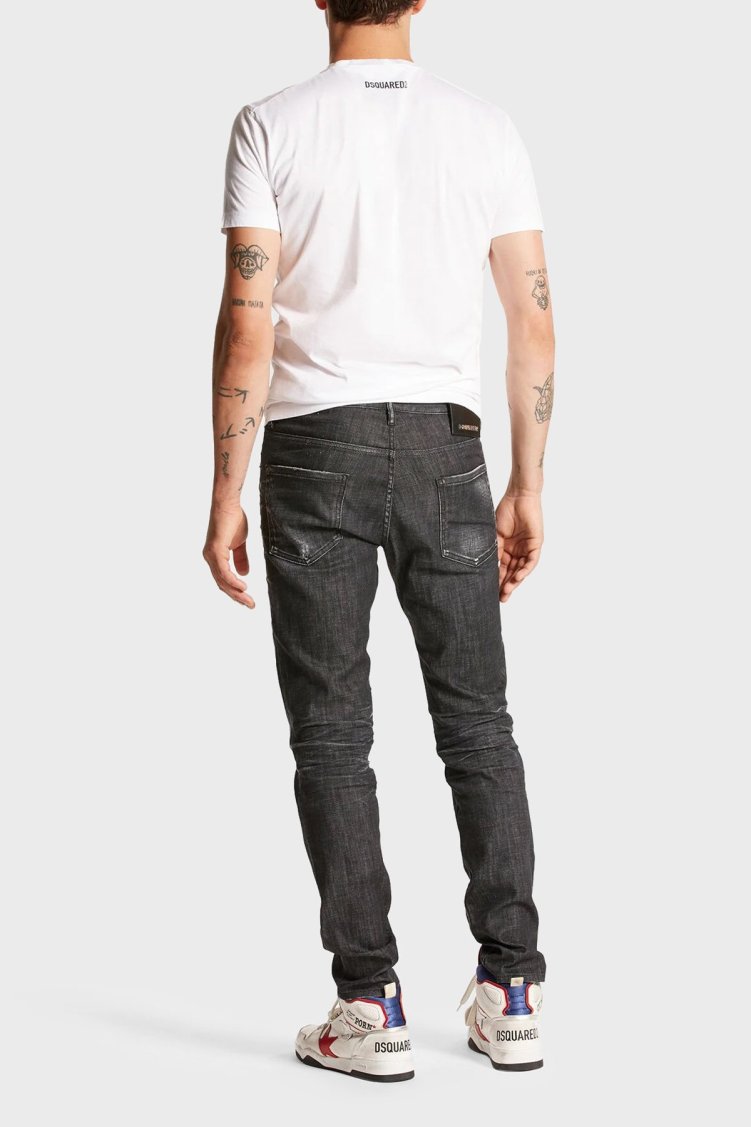 Dsquared2 Streç Pamuklu Slim Fit Jeans Erkek Kot Pantolon S71LB1358 S30357 900 SİYAH - Dsquared2 (1)