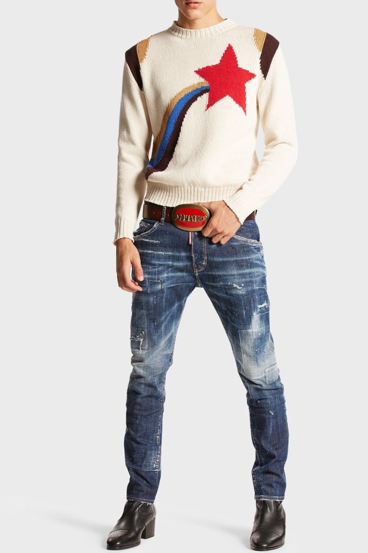 Dsquared2 Streç Pamuklu Slim Fit Jeans Erkek Kot Pantolon S71LB1368 S30342 470 LACİVERT - Dsquared2