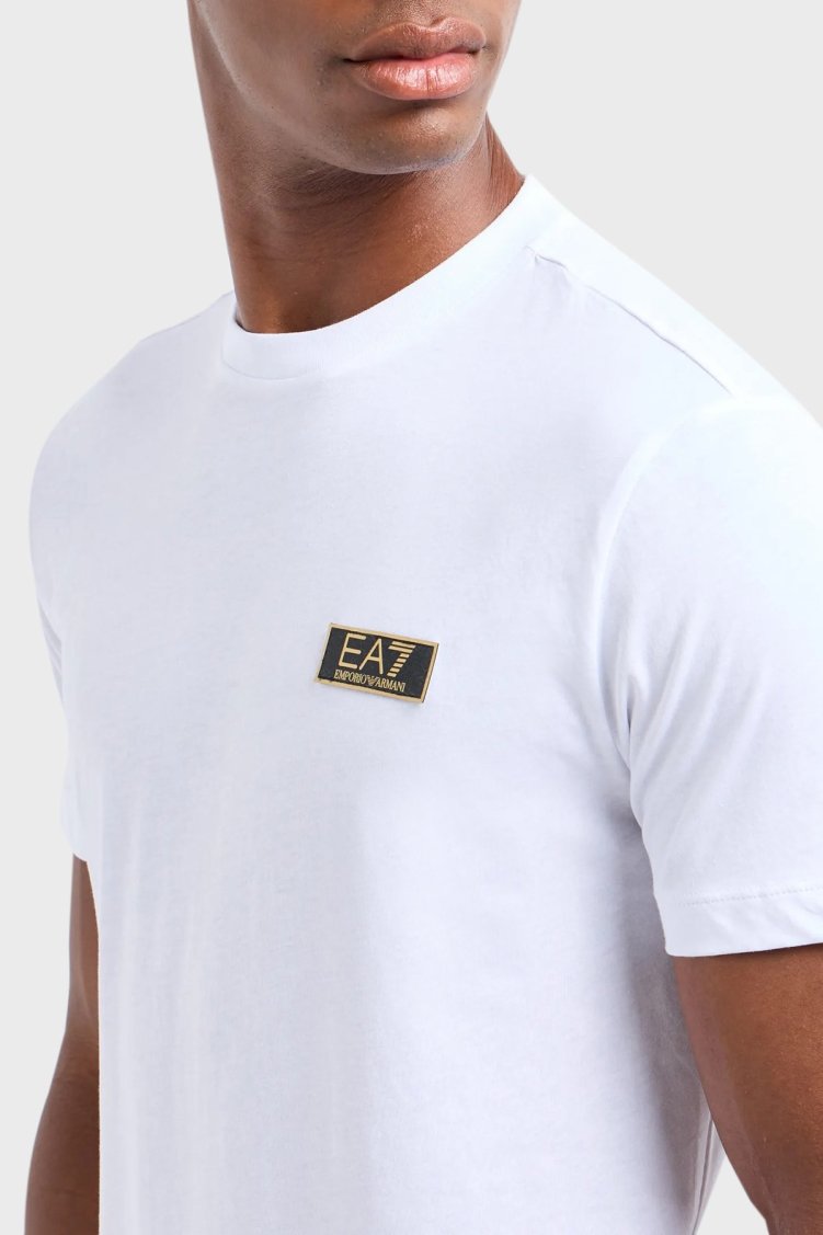EA7 % 100 Pamuklu Regular Fit Erkek T Shirt 7M000021 AF10170 U0002 BEYAZ - EA7 (1)