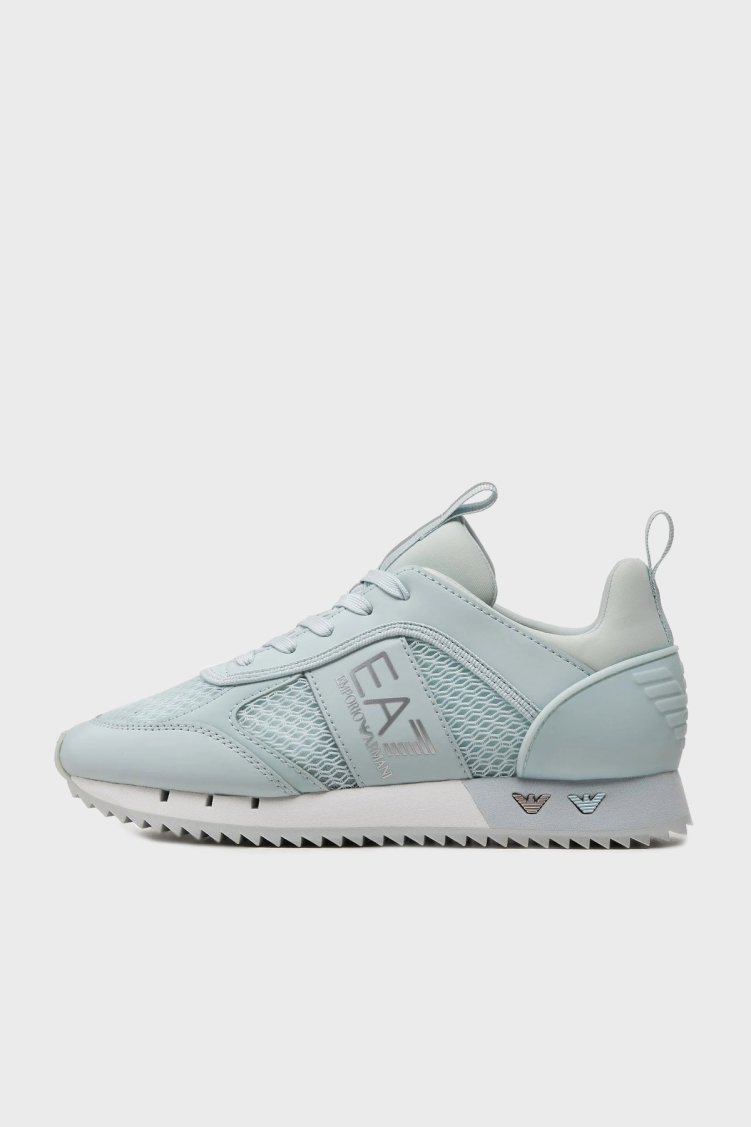 EA7 Bağcıklı Logolu Sneaker Unisex Ayakkabı X8X027 XK050 T530 Buz Mavi - EA7 (1)