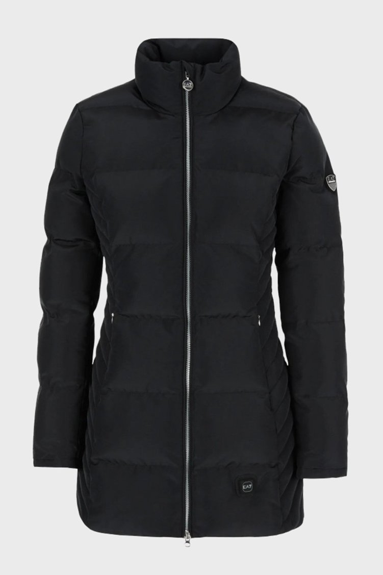 EA7 Cepli Fermuarlı Regular Fit Dik Yaka Şişme Bayan Mont S 6KTK10 TN8AZ 1200 SİYAH - EA7 (1)