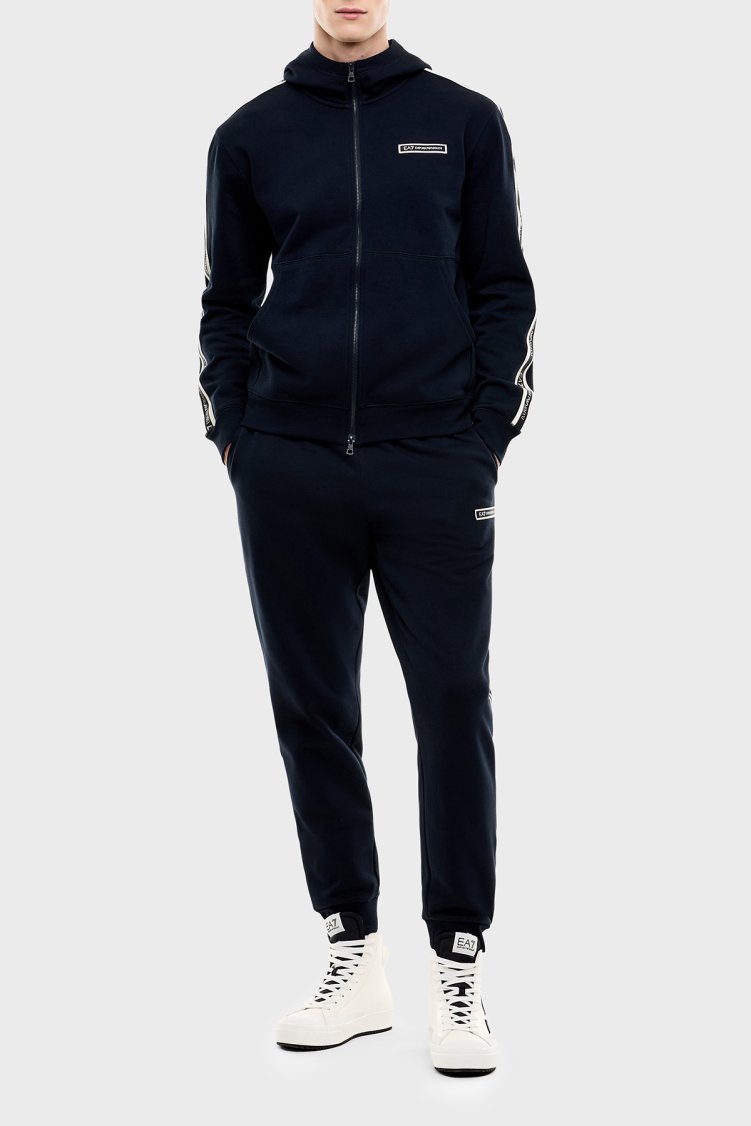 EA7 Pamuklu Regular Fit Kapüşonlu Erkek Sweat 7M002197 AF10377 UB102 Lacivert - Ea7 (1)