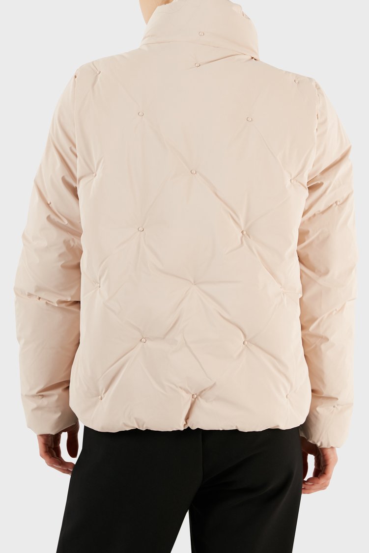 EA7 Gizli Kapüşonlu Dik Yaka Regular Fit Şişme Kadın Mont 6RTB34 TNDMZ 1707 PUDRA - EA7 (1)