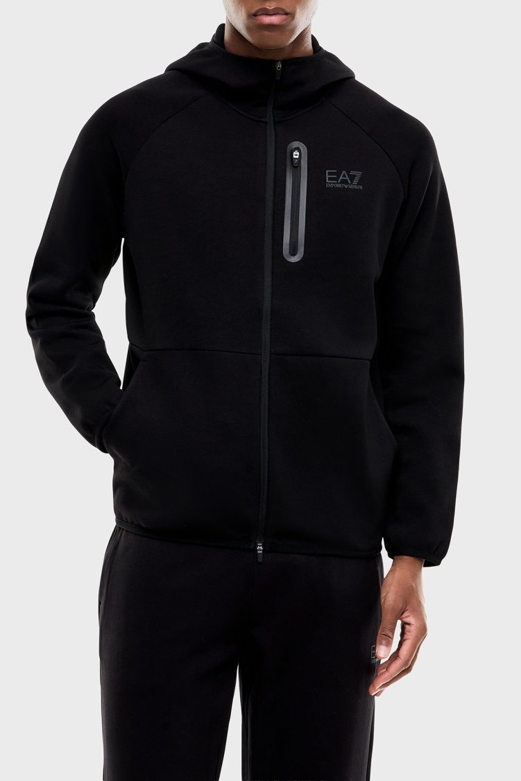 EA7 Kapüşonlu Regular Fit Dik Yaka Erkek Sweat 7M002517 AF20845 UC001 Siyah - EA7