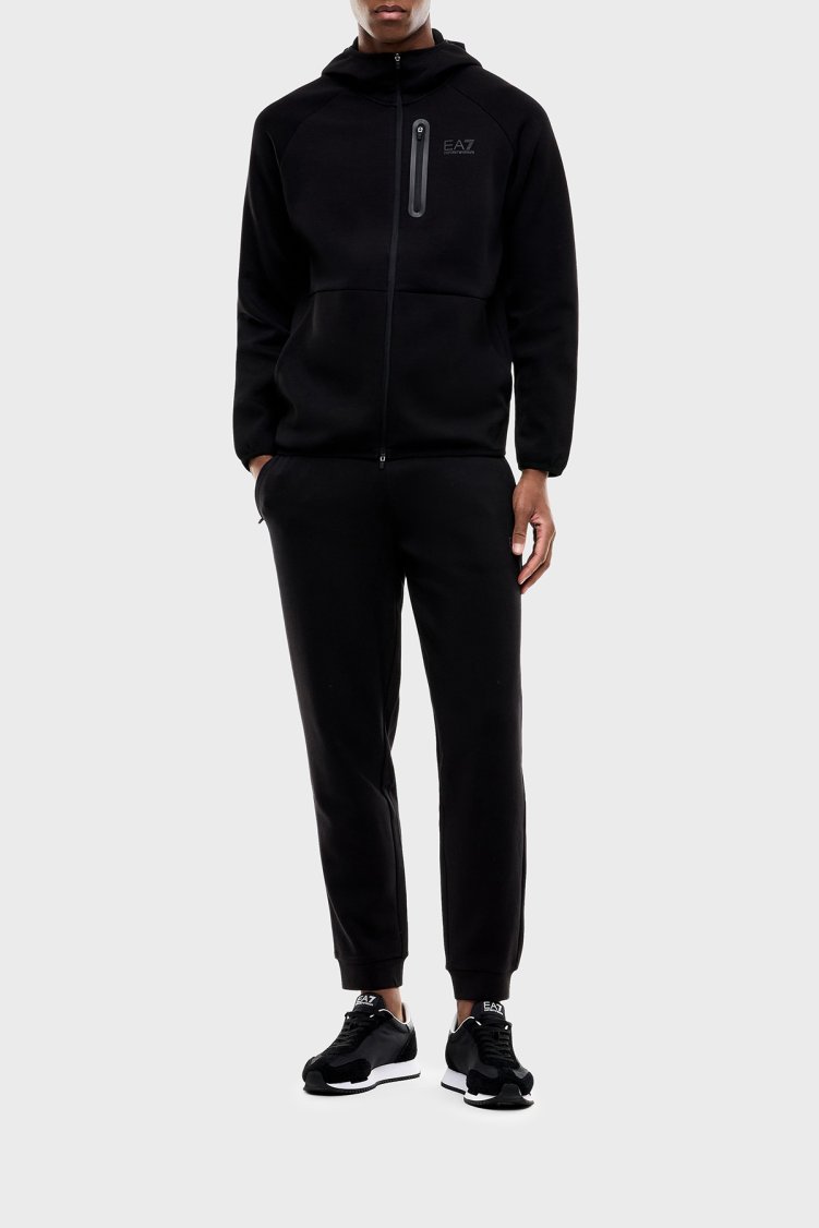 EA7 Kapüşonlu Regular Fit Dik Yaka Erkek Sweat 7M002517 AF20845 UC001 Siyah - EA7 (1)