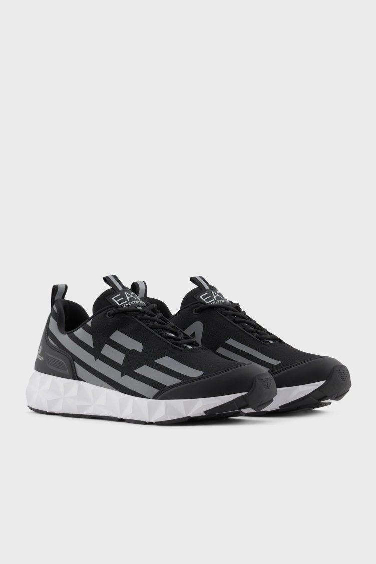 EA7 Kartal Logolu Sneaker Unisex Ayakkabı X8X217 XK433 N763 SİYAH-GÜMÜŞ - Ea7 (1)