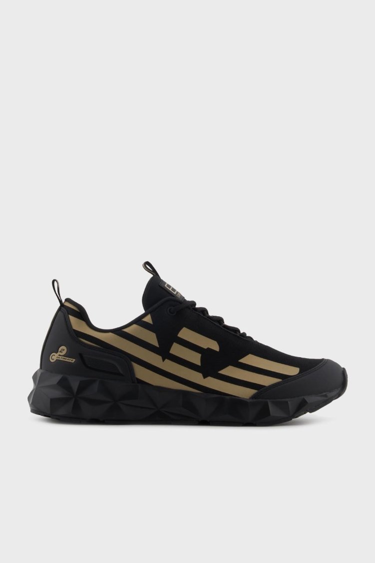 EA7 Kartal Logolu Sneaker Unisex Ayakkabı X8X217 XK433 R969 SİYAH-GOLD - EA7