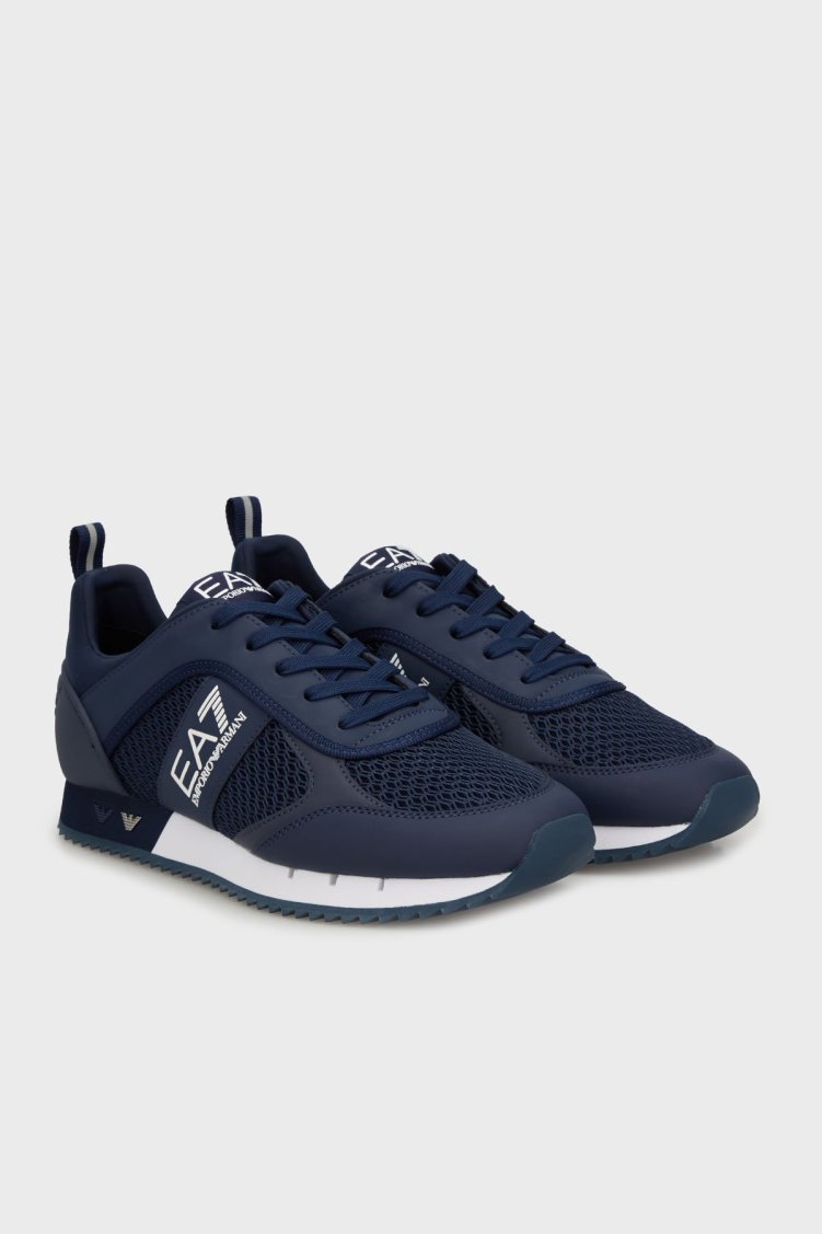 EA7 Logolu File Detaylı Sneaker Unisex Ayakkabı 7X000334 AF18610 MB198 LACİVERT-BEYAZ - Ea7 (1)