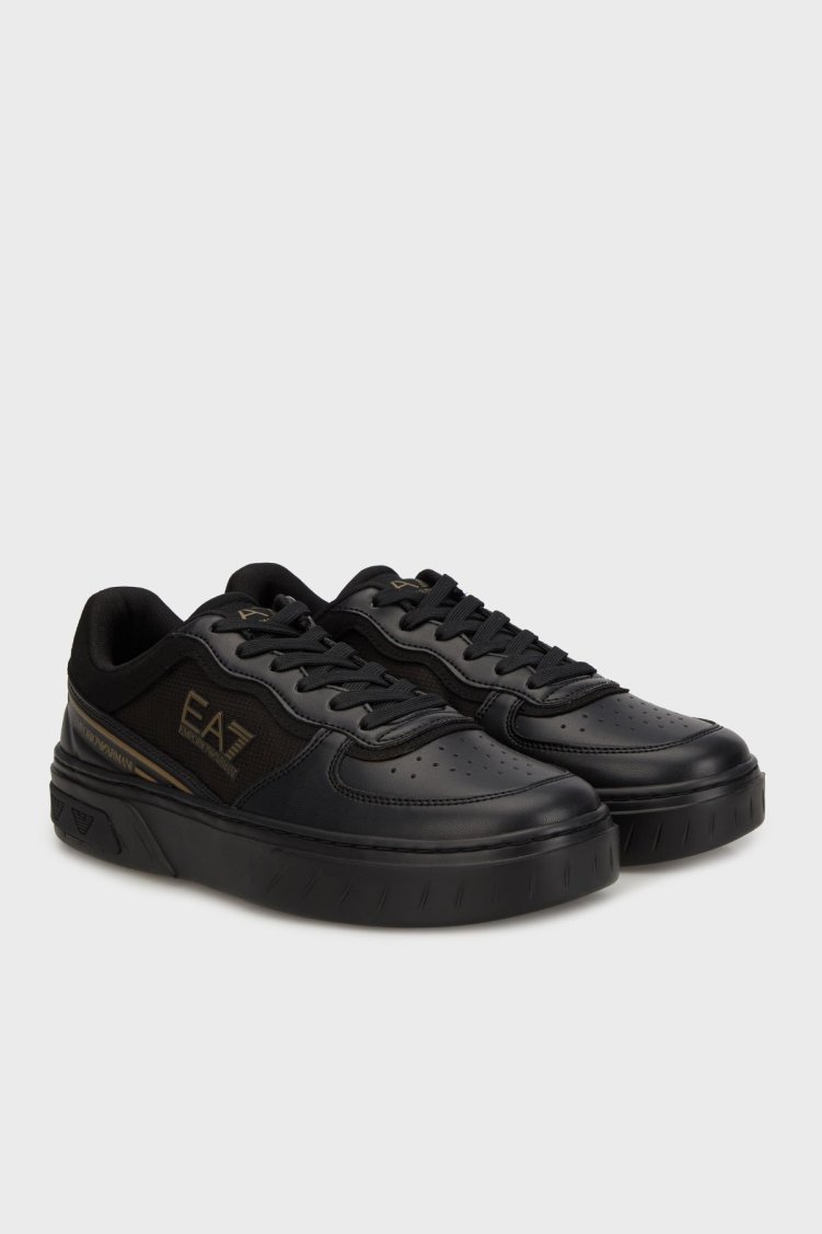 EA7 Logolu File Detaylı Sneaker Unisex Ayakkabı 7X000338 AF18614 MZ177 SİYAH-GOLD - Ea7 (1)
