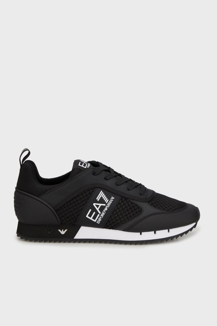 EA7 Logolu File Detaylı Sneaker Unisex Ayakkabı X000334 AF18610 MC001 SİYAH-BEYAZ - Ea7