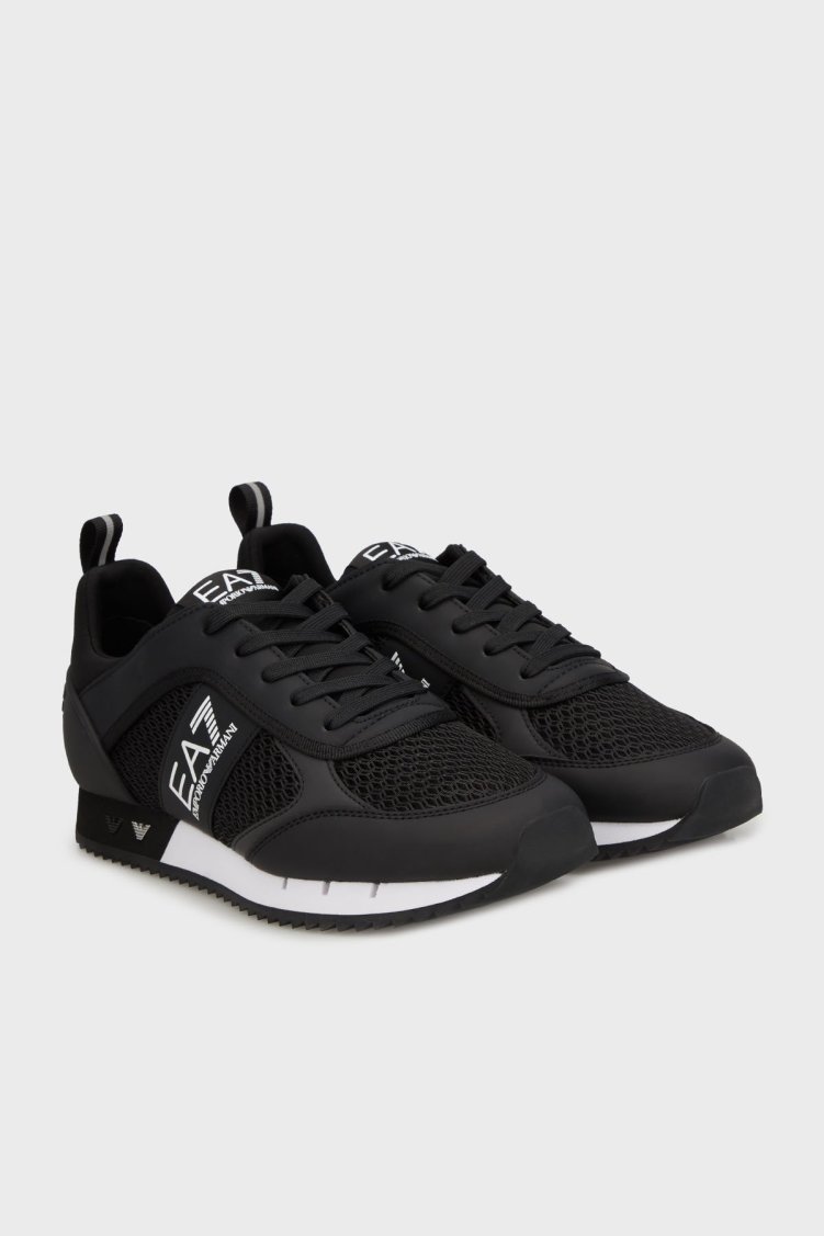 EA7 Logolu File Detaylı Sneaker Unisex Ayakkabı X000334 AF18610 MC001 SİYAH-BEYAZ - Ea7 (1)