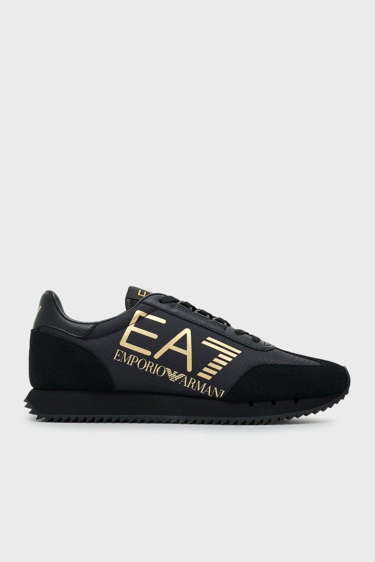 EA7 Logolu Kalın Tabanlı Sneaker Unisex Ayakkabı 7X000541 AF18609 MZ177 SİYAH - Ea7