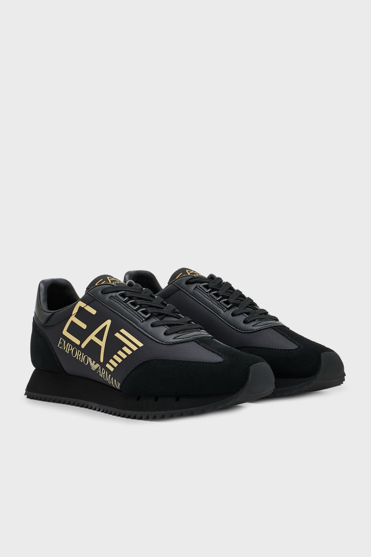 EA7 Logolu Kalın Tabanlı Sneaker Unisex Ayakkabı 7X000541 AF18609 MZ177 SİYAH - Ea7 (1)
