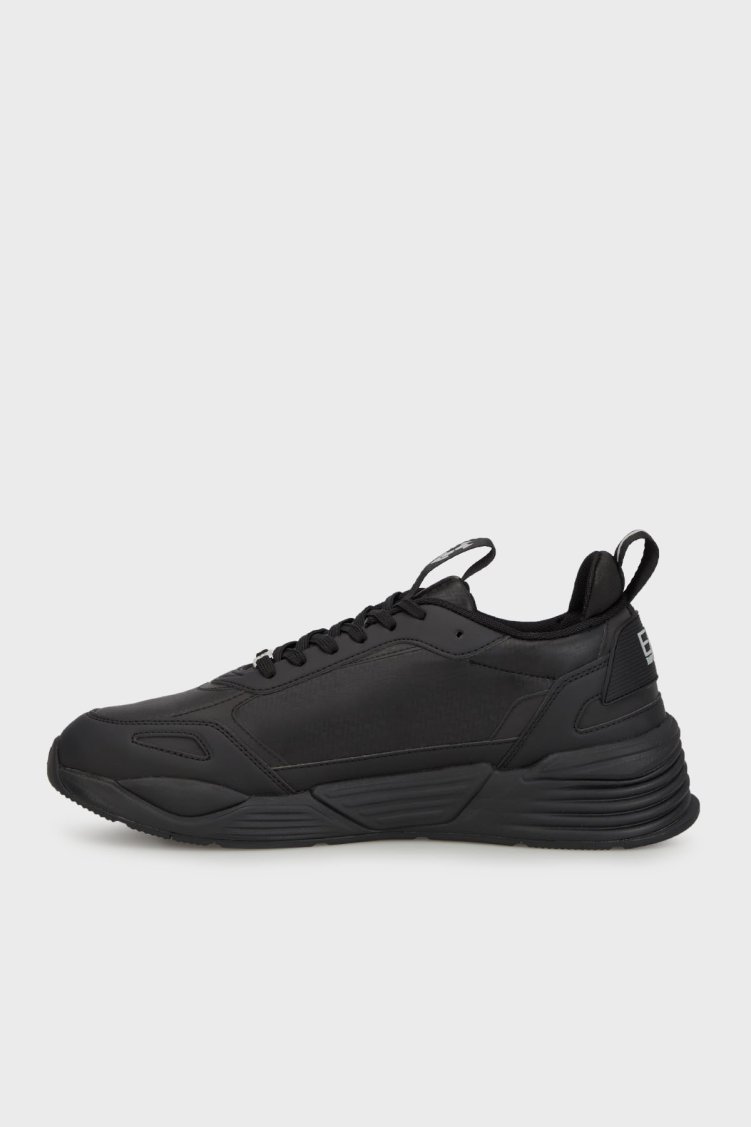 EA7 Logolu Kalın Tabanlı Sneaker Unisex Ayakkabı X8X221 XK437 M826 SİYAH-GÜMÜŞ - EA7 (1)