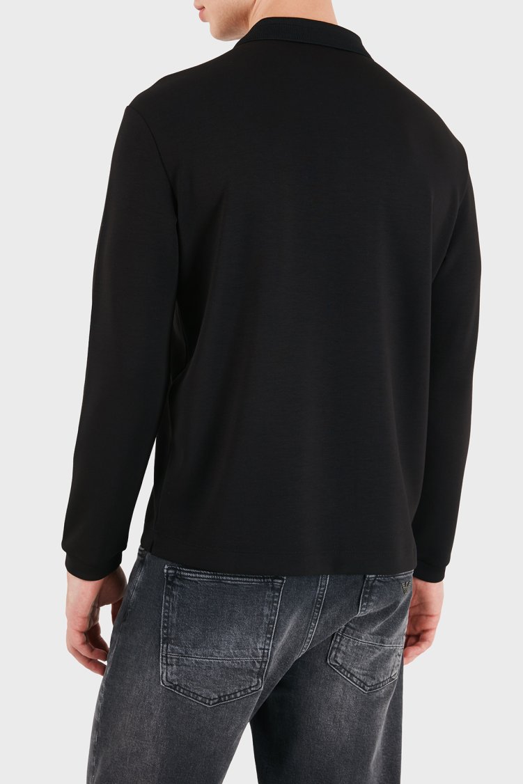 EA7 Logolu Regular Fit Fermuarlı Erkek Polo 7M002106 AF27717 UC001 Siyah - EA7 (1)