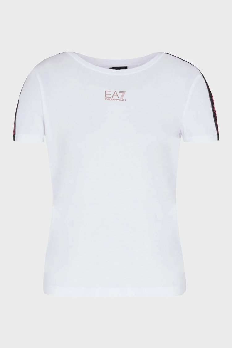 EA7 Logolu Slim Fit Bisiklet Yaka Kadın T Shirt 3RTT02 TJKUZ 1100 BEYAZ - EA7 (1)