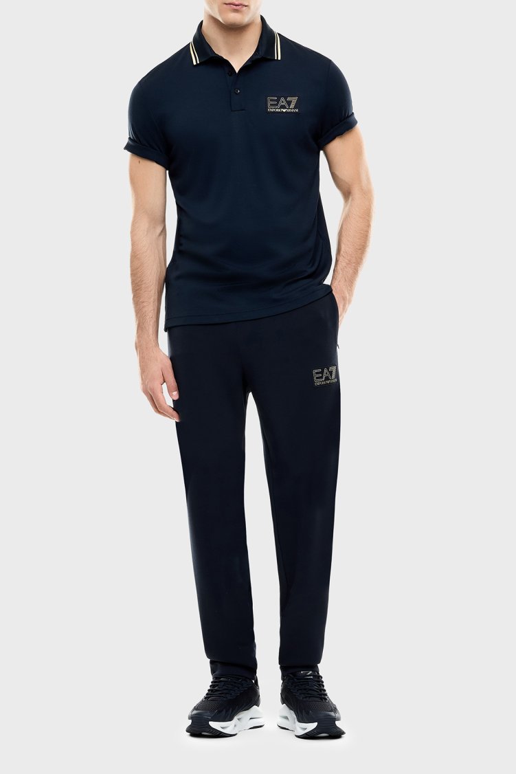 EA7 Logolu Slim Fit Kısa Kollu Erkek Polo 7M002241 AF13739 UB102 Lacivert - Ea7 (1)