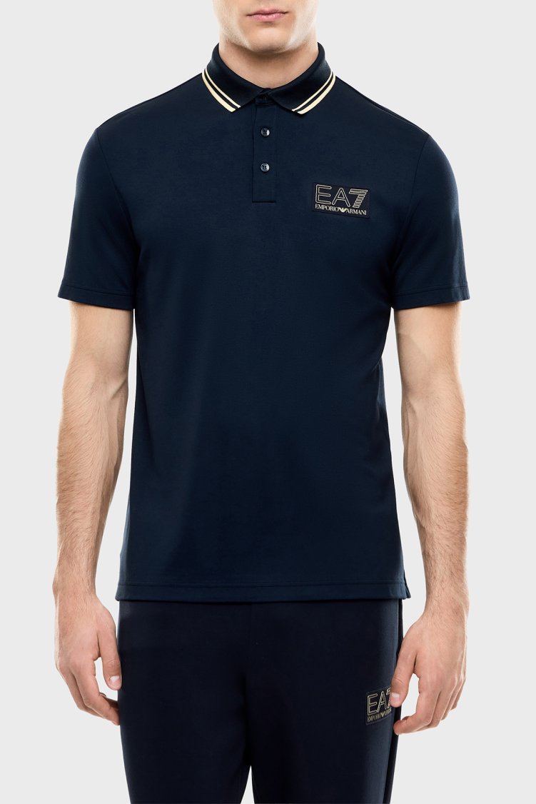 EA7 Logolu Slim Fit Kısa Kollu Erkek Polo 7M002241 AF13739 UB102 Lacivert - Ea7