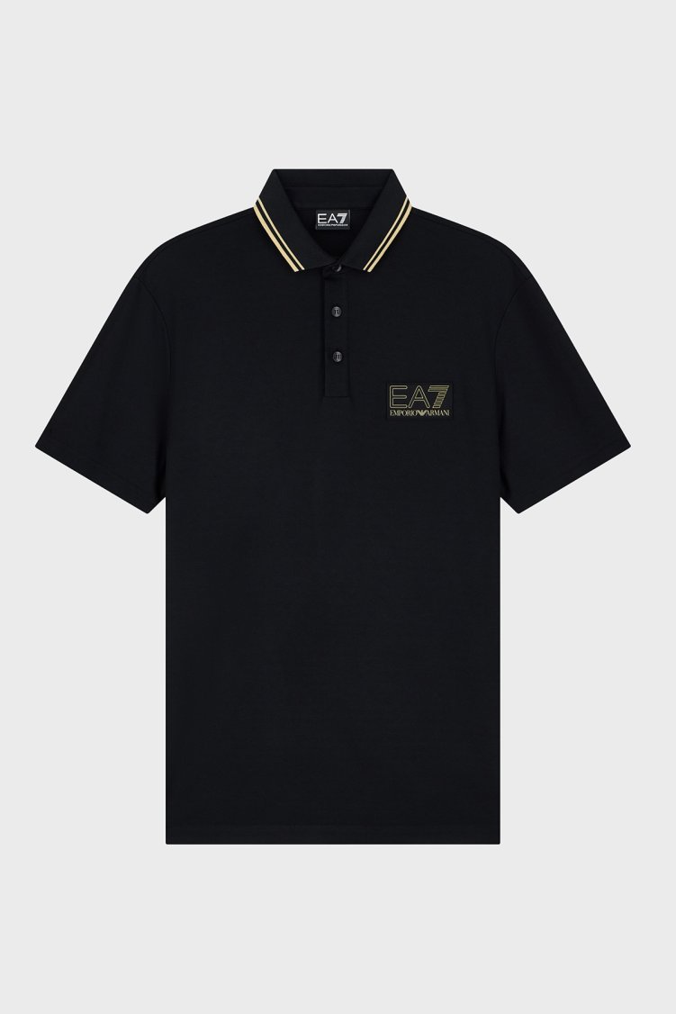 EA7 Logolu Slim Fit Kısa Kollu Erkek Polo 7M002241 AF13739 UC001 Siyah - Ea7