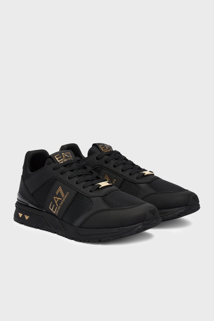 EA7 Logolu Sneaker Unisex Ayakkabı 7X000656 AF13550 MZ177 Siyah-gold - Ea7 (1)