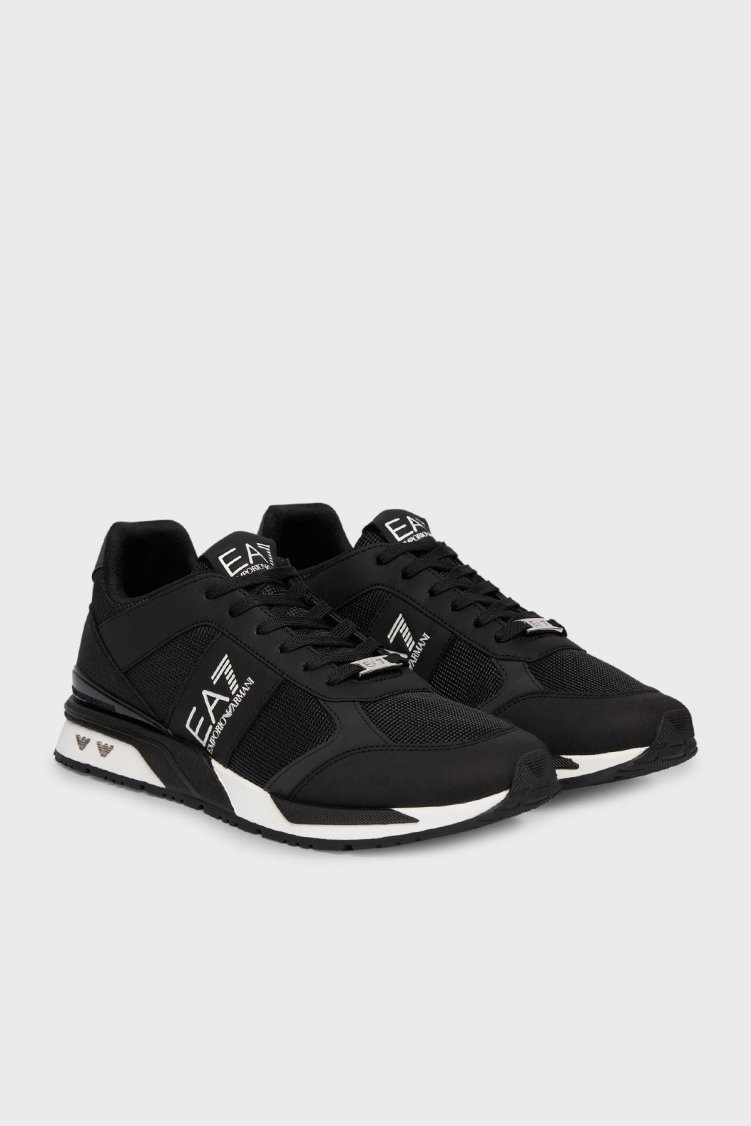 EA7 Logolu Sneaker Unisex Ayakkabı 7X000656 AF13550 MZ210 SİYAH - Ea7 (1)