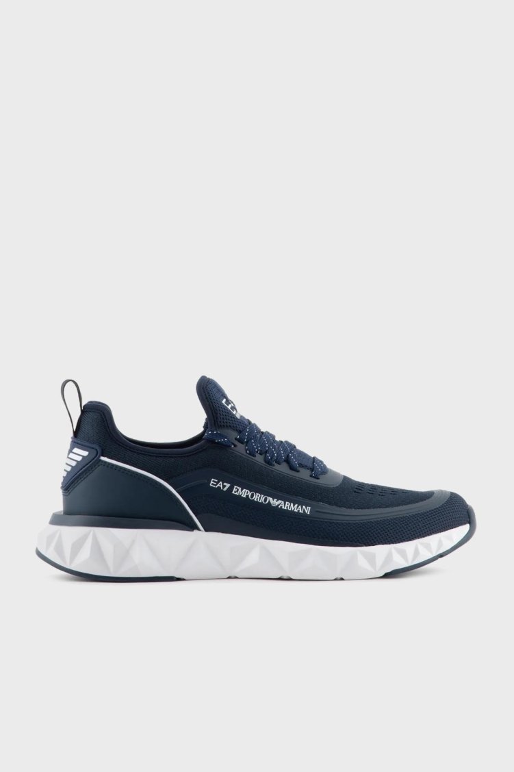 EA7 Logolu Sneaker Unisex Ayakkabı X8X106 XK262 R236 LACİVERT-BEYAZ - EA7