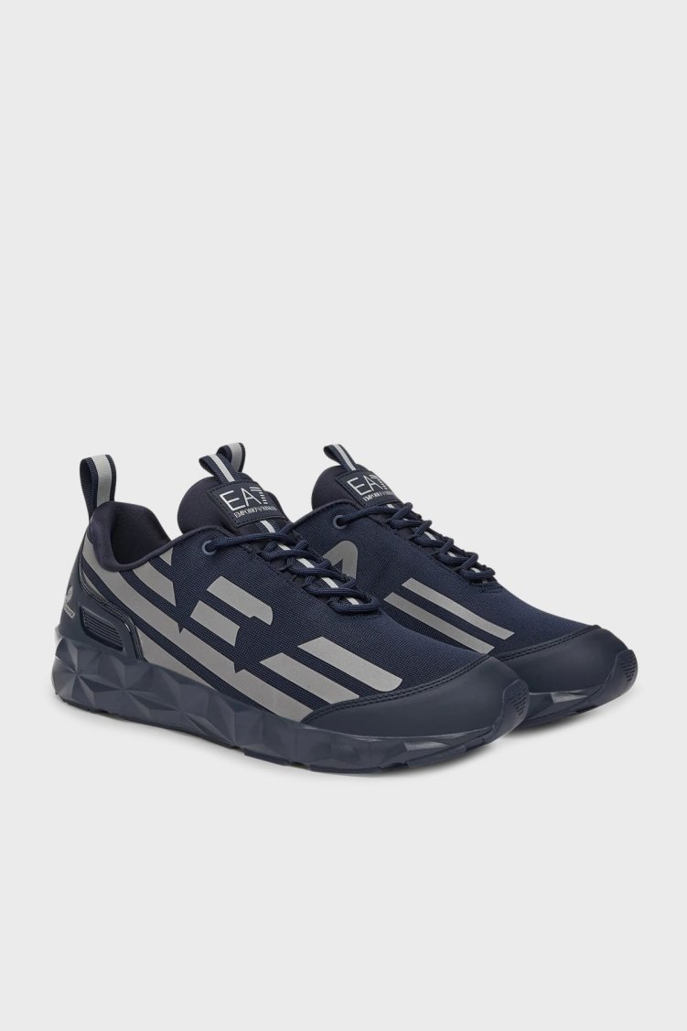 EA7 Logolu Sneaker Unisex Ayakkabı X8X217 XK433 MB302 LACİVERT-GÜMÜŞ - Ea7 (1)