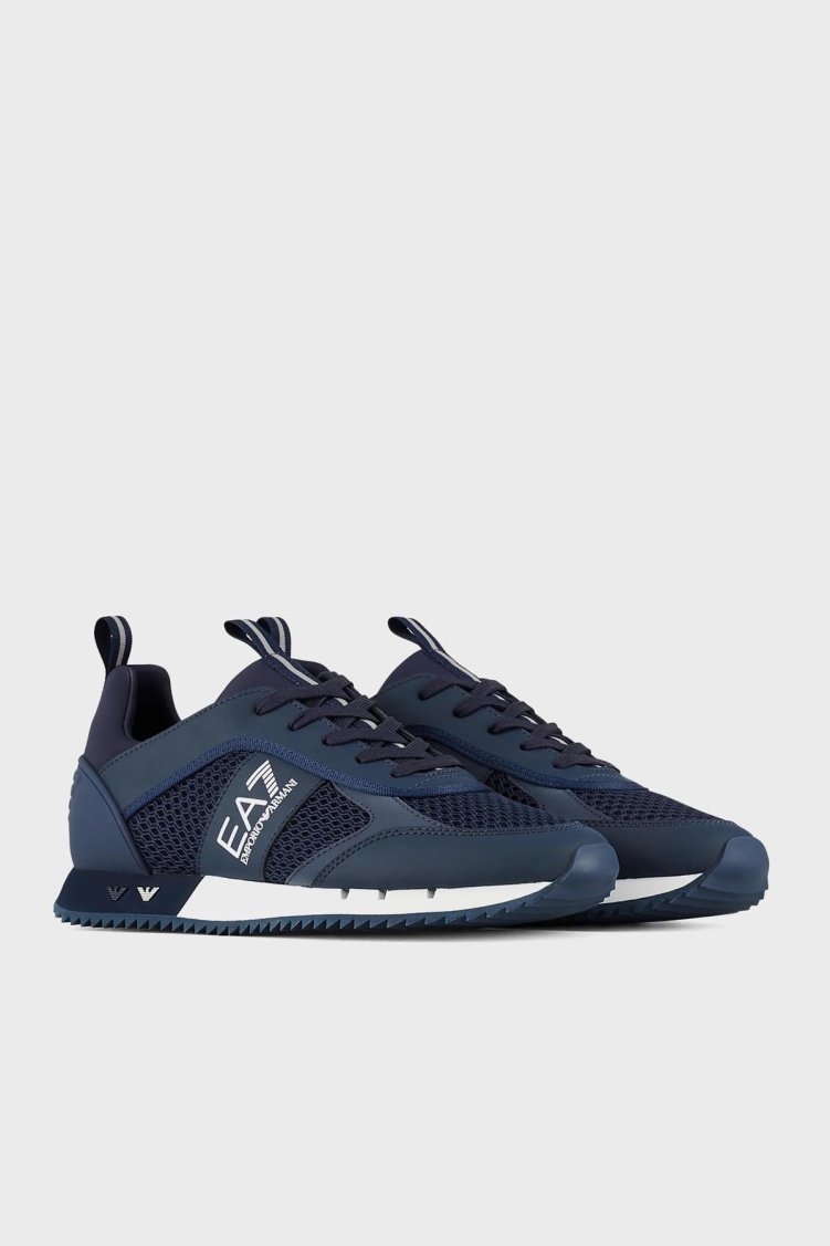 EA7 Marka Logolu Spor Unisex Ayakkabı X8X027 XK050 D813 LACİVERT - EA7 (1)