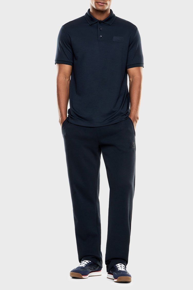 EA7 Modal Regular Fit Logolu Düğmeli Erkek Polo 7M001359 AF13862 UB102 LACİVERT - Ea7 (1)