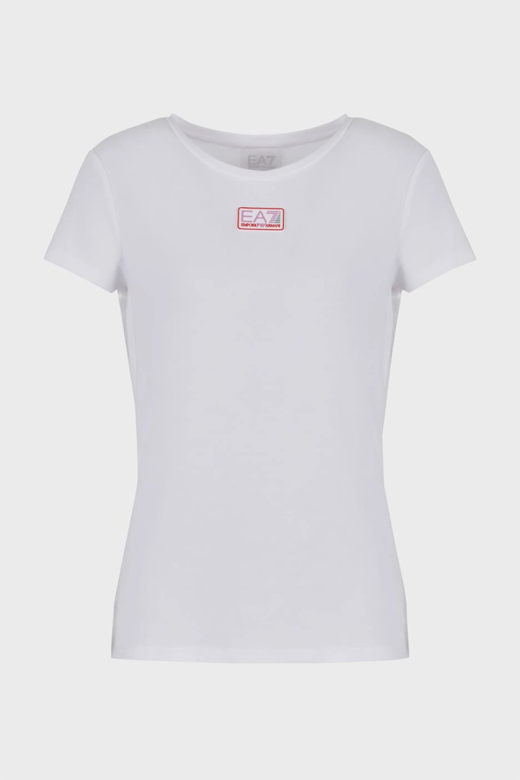 EA7 Natural Ventus7 Regular Fit Bisiklet Yaka Kadın T Shirt 3DTT17 TJKUZ 1100 BEYAZ - EA7