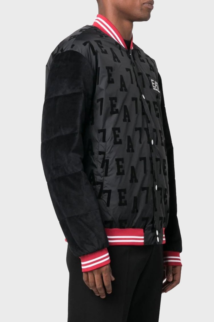EA7 Oversize Fit Kolej Yaka Bomber Erkek Ceket 6RPB09 PNECZ 1200 SİYAH - EA7